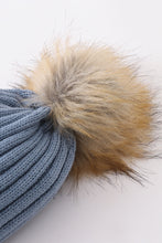 Load image into Gallery viewer, Slate knit pom pom beanie hat baby toddler adult
