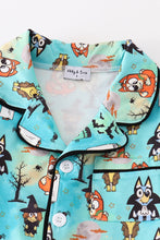 Load image into Gallery viewer, Halloween character print boy pajamas set
