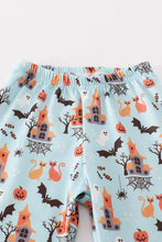 Load image into Gallery viewer, Blue halloween boy pajamas set
