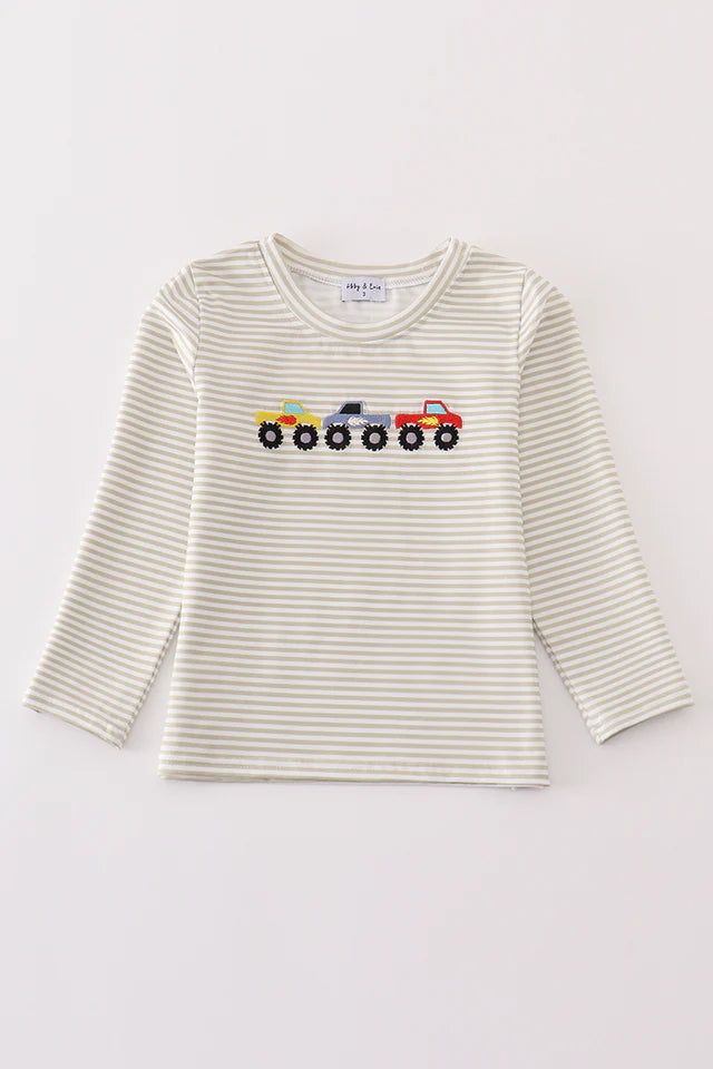 Monster Truck Embroidery Shirt