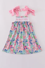 Load image into Gallery viewer, Blossom love MAMA&#39;S GIRL embroidery dress

