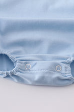 Load image into Gallery viewer, Blue Dr. Seuss embroidery smocked bubble
