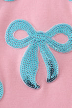 Load image into Gallery viewer, Pink bow sequin mom&amp;me top
