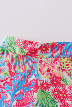 Load image into Gallery viewer, Pastel tropics print tennis skort set
