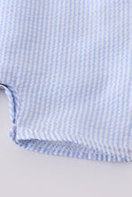 Load image into Gallery viewer, Blue cross embroider smocked set
