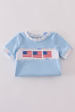 Load image into Gallery viewer, Blue flag embroidery bubble
