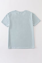 Load image into Gallery viewer, Blue blank basic t-shirt Adult Kids and baby bubble
