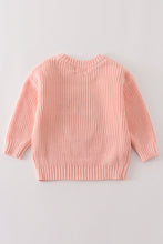 Load image into Gallery viewer, Pink hand-embroidery ghost pullover sweater
