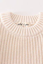 Load image into Gallery viewer, Beige hand-embroidery pumpkin pullover sweater
