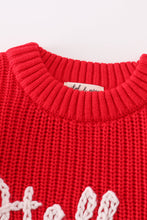 Load image into Gallery viewer, Maroon hello jolly hand-embroidery jumper sweater
