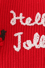 Load image into Gallery viewer, Maroon hello jolly hand-embroidery jumper sweater

