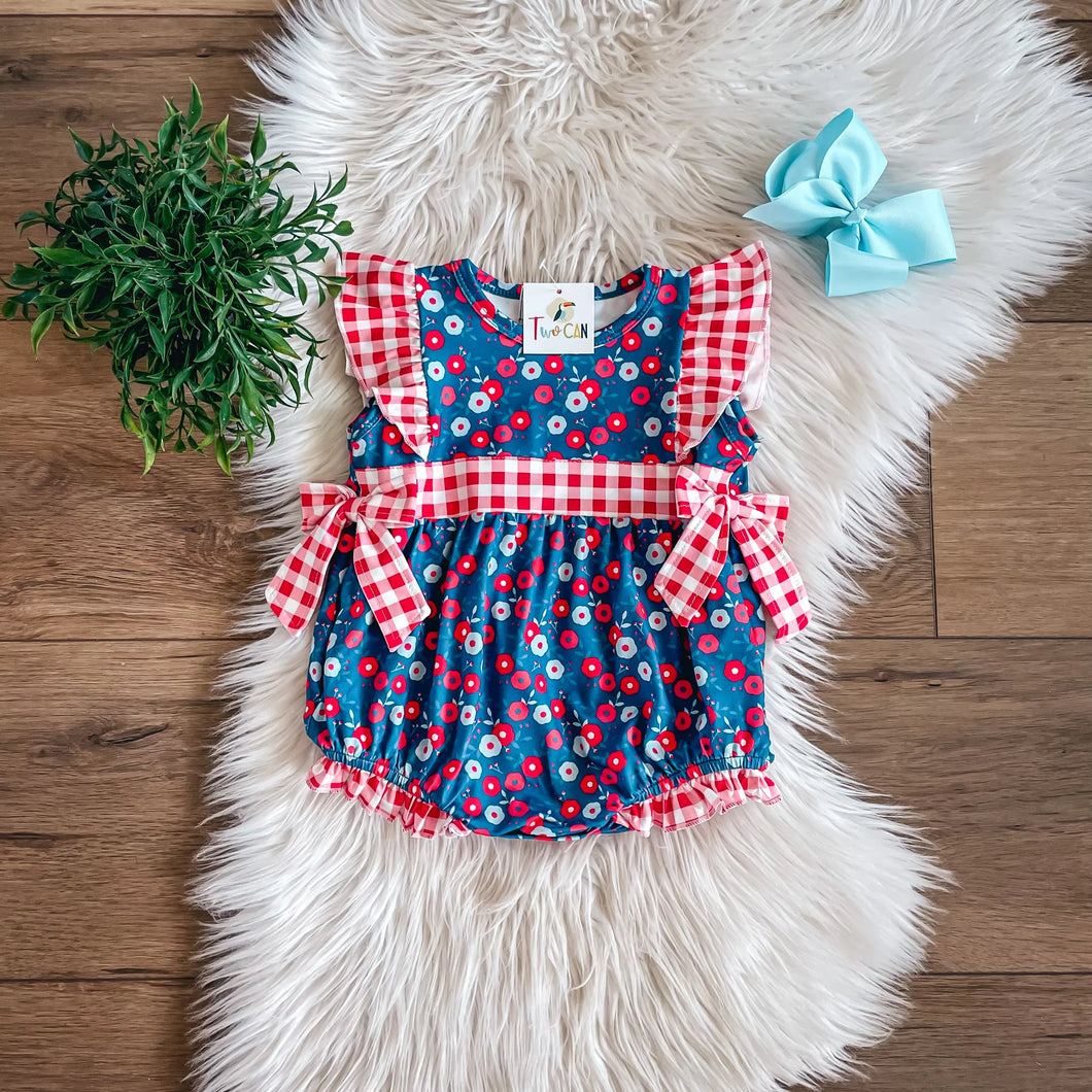 Americana Flowers Romper
