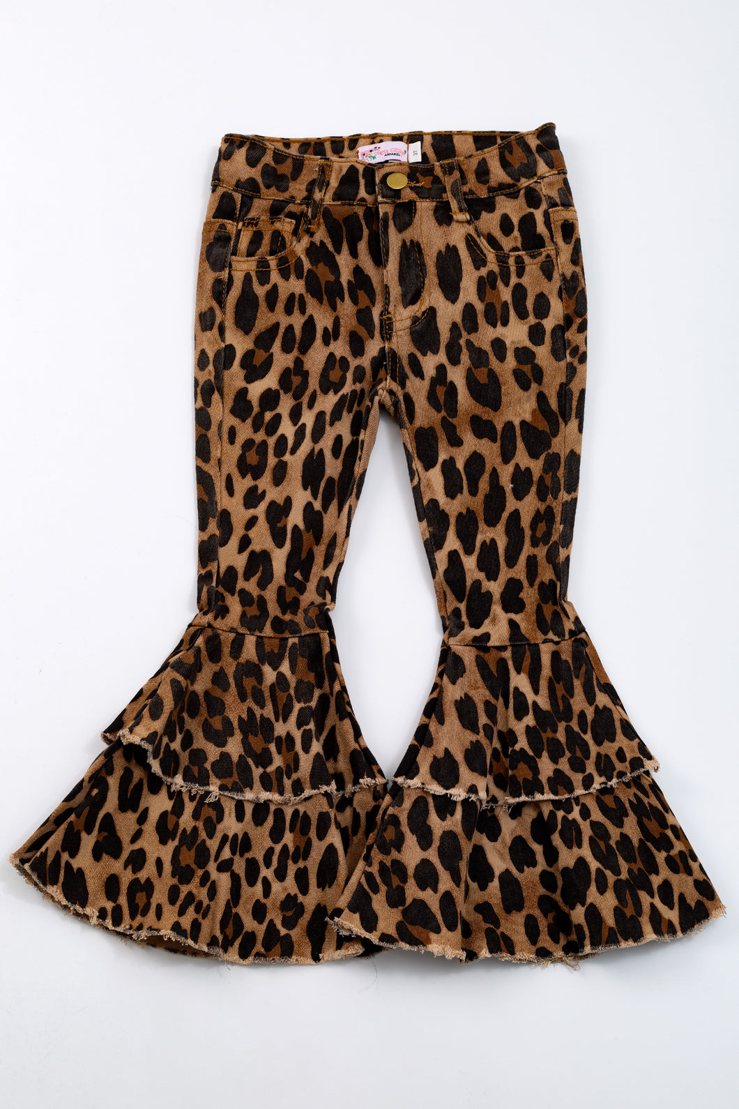 Printed Denim Flares
