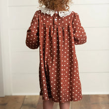Load image into Gallery viewer, Cream &amp; Coffee Velvet Dress
