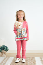 Load image into Gallery viewer, Platinum pink dot floral print tunic girl top
