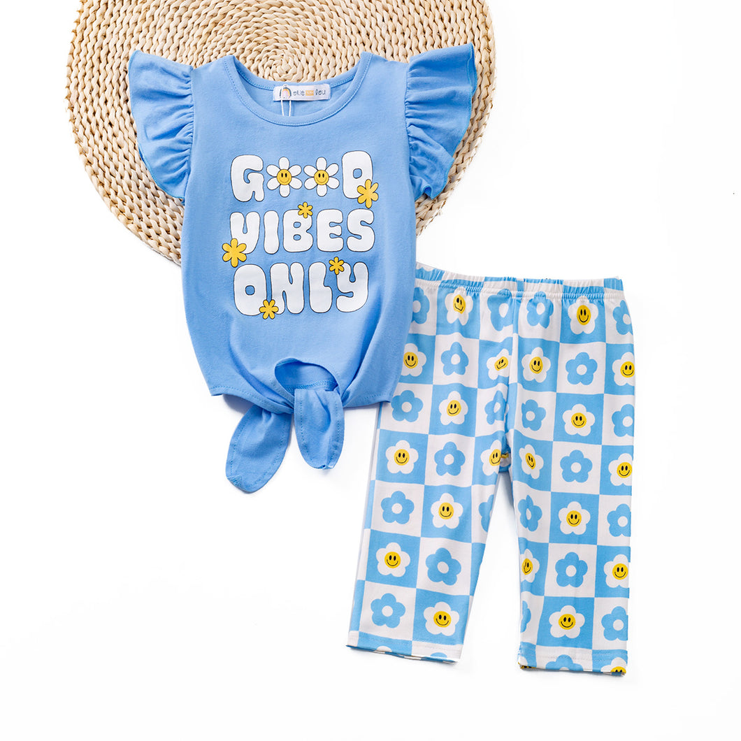 Good Vibes Only Capri Set