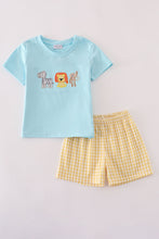 Load image into Gallery viewer, Blue animals applique shorts set
