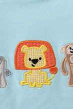 Load image into Gallery viewer, Blue animals applique shorts set
