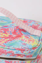 Load image into Gallery viewer, Green floral makeup bag
