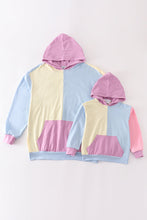 Load image into Gallery viewer, Multicolored blocks mom hoodie mom&amp;me

