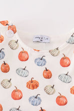 Load image into Gallery viewer, Blue pumpkin baby boy bloomers set
