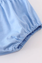 Load image into Gallery viewer, Blue pumpkin baby boy bloomers set
