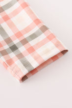 Load image into Gallery viewer, Green watercolor plaid girl top
