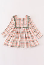 Load image into Gallery viewer, Green watercolor plaid girl top
