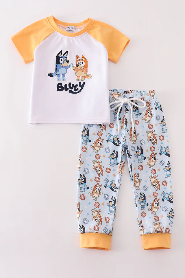 Orange & Blue Dogs Set