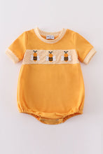 Load image into Gallery viewer, Yellow bee embroidery boy bubble
