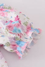 Load image into Gallery viewer, Blue petal meadow embroidery girl dress
