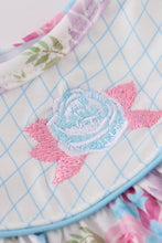 Load image into Gallery viewer, Blue petal meadow embroidery girl dress
