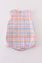 Load image into Gallery viewer, Blue plaid fish embroidery bubble
