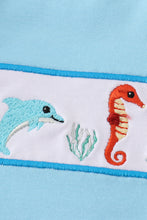 Load image into Gallery viewer, Blue marine creature embroidery set
