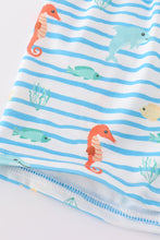 Load image into Gallery viewer, Blue marine creature embroidery set
