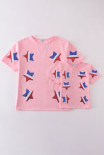 Load image into Gallery viewer, Pink star sequin mom&amp;me top
