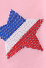 Load image into Gallery viewer, Pink star sequin mom&amp;me top
