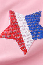 Load image into Gallery viewer, Pink star sequin mom&amp;me top
