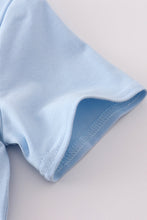 Load image into Gallery viewer, Blue highland cow applique shorts set

