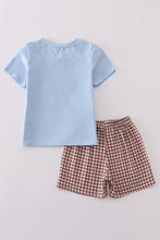Load image into Gallery viewer, Blue highland cow applique shorts set
