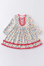 Load image into Gallery viewer, Platinum Floral Ruffle Dress
