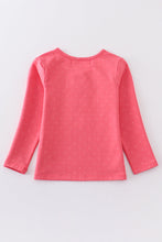 Load image into Gallery viewer, Platinum pink dot ruffle girl top
