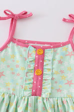 Load image into Gallery viewer, Platinum star print strap dress
