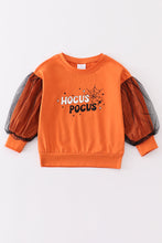 Load image into Gallery viewer, Orange &quot;HOCUS POCUS&quot; girl top
