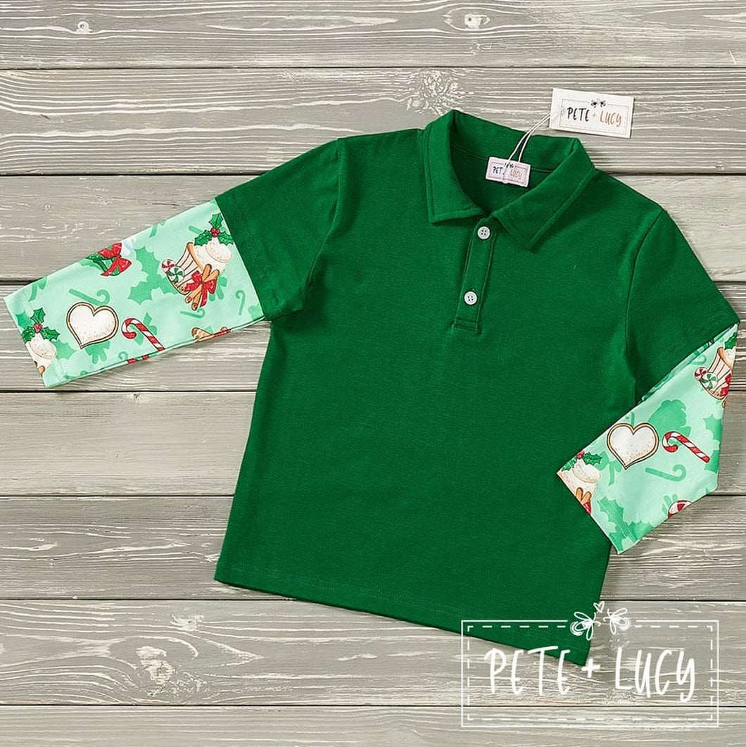 Christmas Sweets Collared Shirt