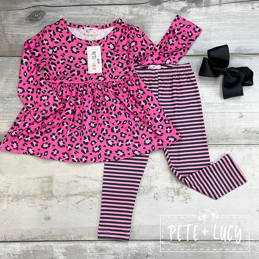 Neon Cheetah Pants Set